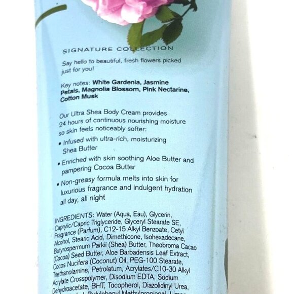 Bath & Body Works Hello Beautiful Ultra Shea Body Cream 8 Oz Floral Scent - Picture 3 of 5